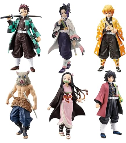 Amazon.com: MLDVQJV 6Pcs Demon Anime Figures Set, Slayer